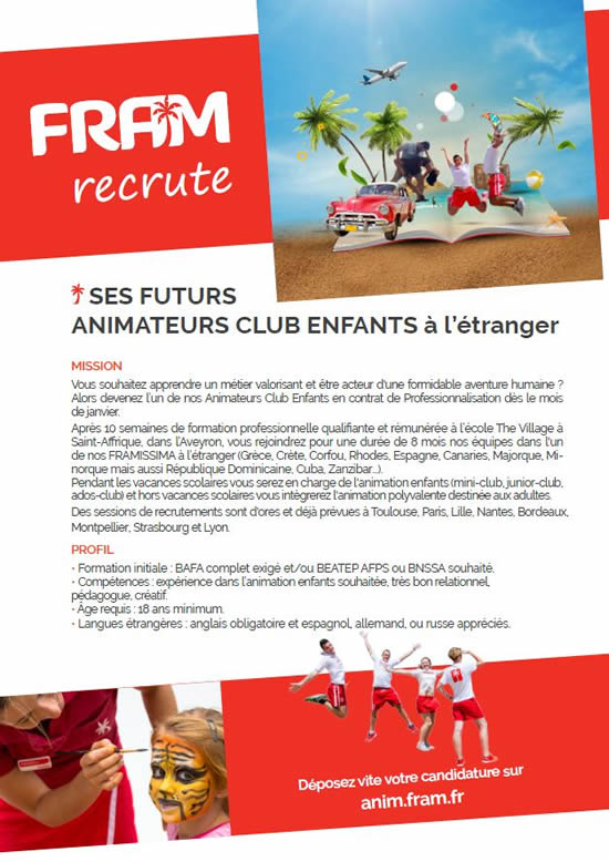 Recrutement Contrat Pro 2020 Animateur