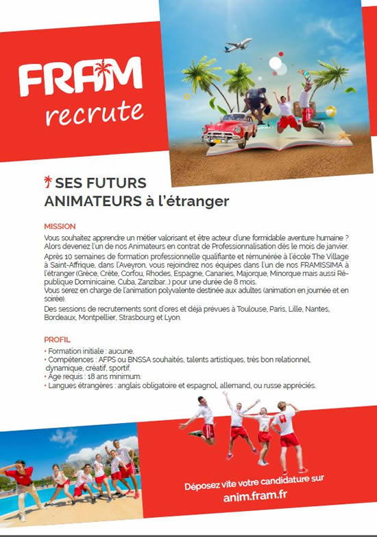 Recrutement Contrat Pro 2020 Animateur Club Enfant