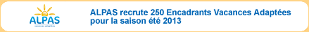 ALPAS Recrute 250 Encadrants Vacances Adapt�es